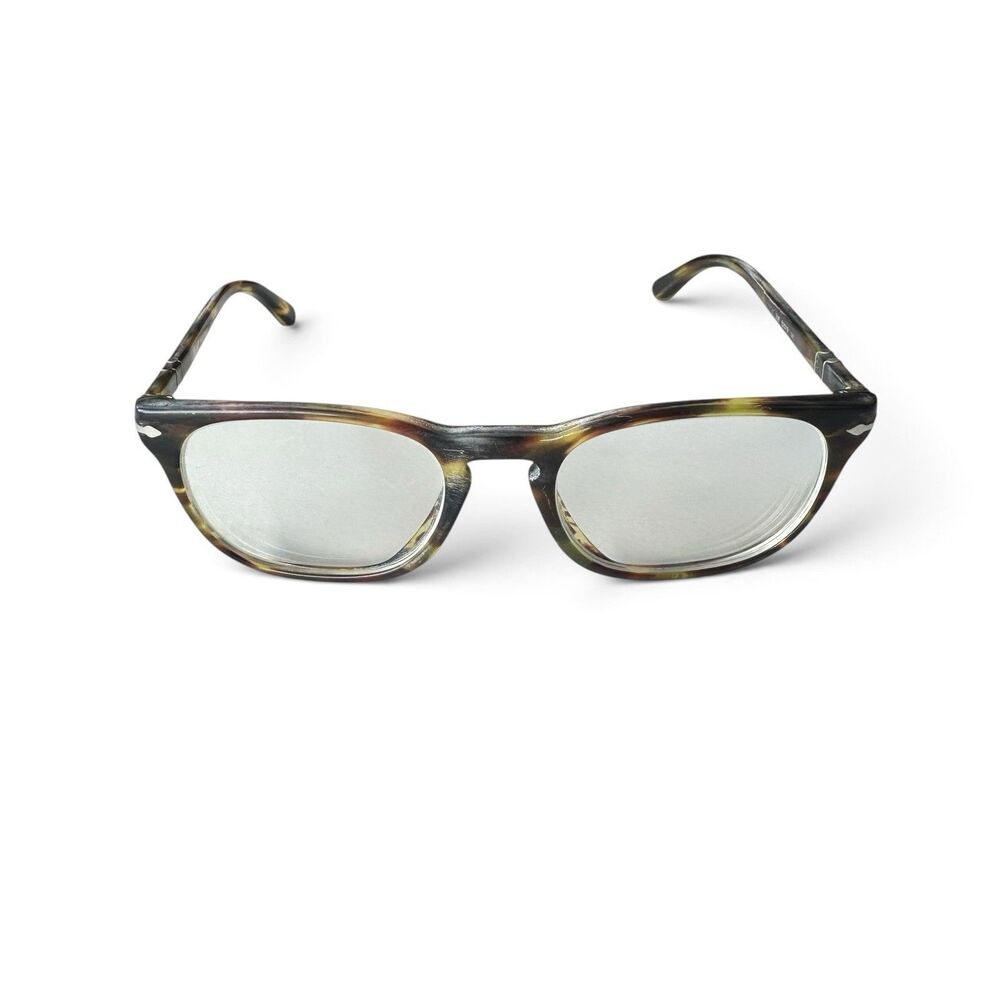 Persol 3121-V 938 Eyeglasses 52-19-145 Green Striped Brown/Havana Handmade Italy